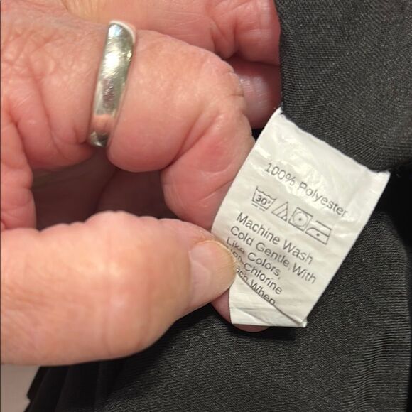 Black Wide Leg Lace Trim Pants - Picture 9 of 9